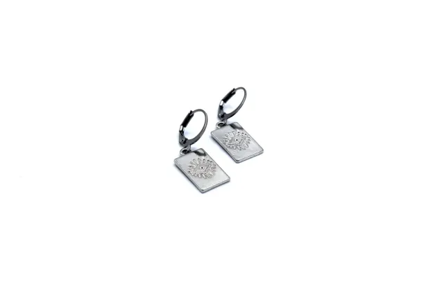 LOVEDRUNKY Hoops Eye oorbellen zilver oog