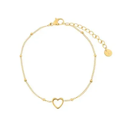 Essentialistics Share Open Heart armbandje goud