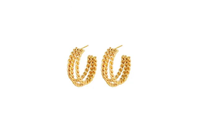 LOVEDRUNKY Noir oorbellen goud statement