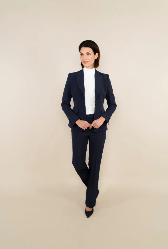 Laboutiek Blazer Short Model blazer navy split achter