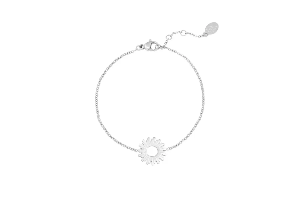 LOVEDRUNKY Sun Armband zilver subtiel zonnetje