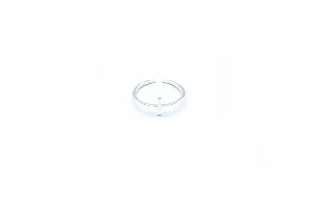 LOVEDRUNKY Ring Cross ring zilver subtiel
