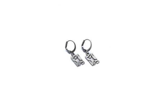 LOVEDRUNKY Hoops Bloemen oorbellen zilver 1 cm