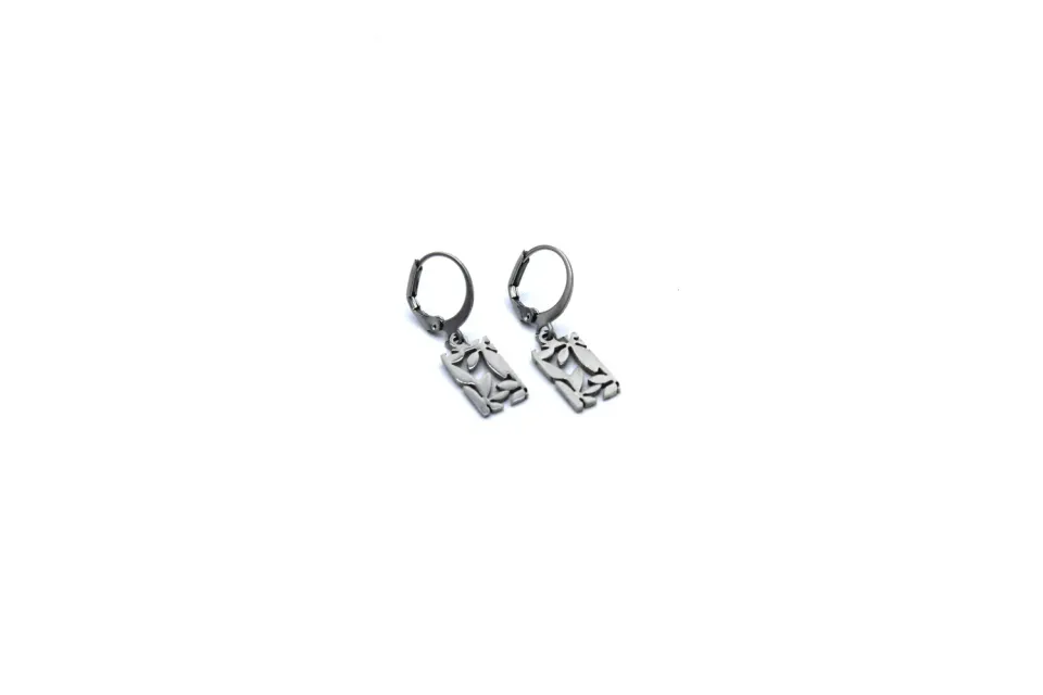 LOVEDRUNKY Hoops Bloemen oorbellen zilver 1 cm