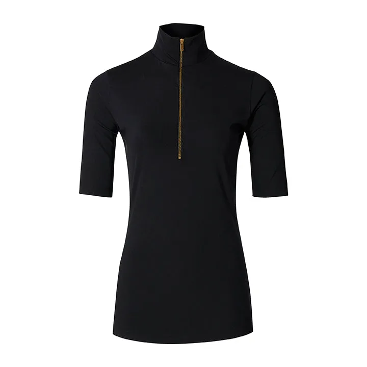 Laboutiek Sport Zipper Shirt zwart gerecycled